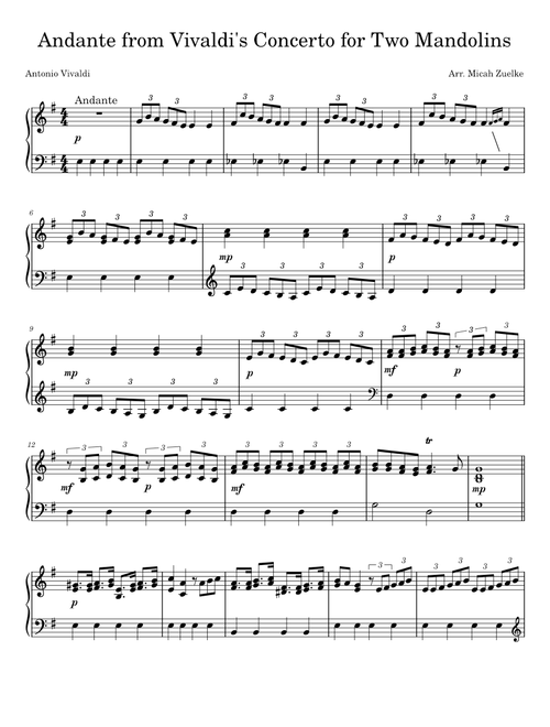 Andante from Vivaldi's Concerto for Two Mandolins