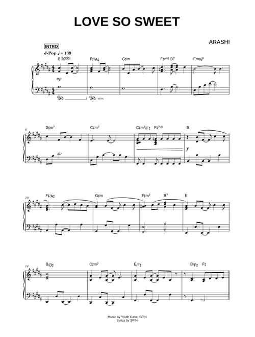 Love so sweet - ARASHI (Piano)