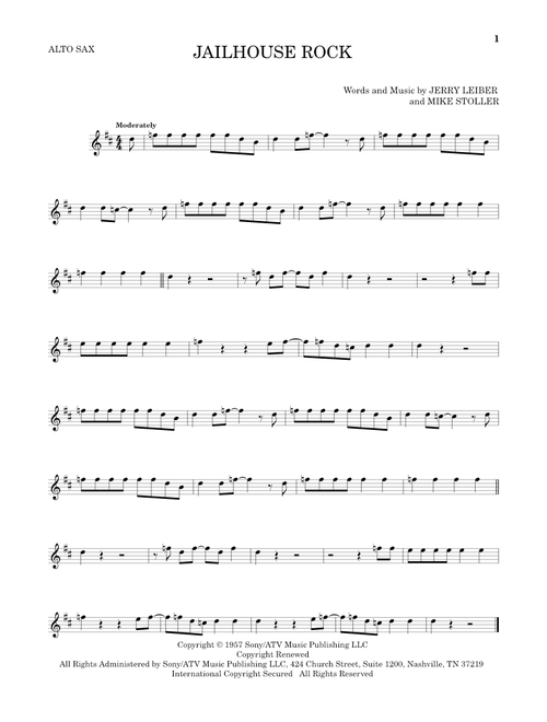 Jailhouse Rock - Elvis Presley (Alto Sax Solo)