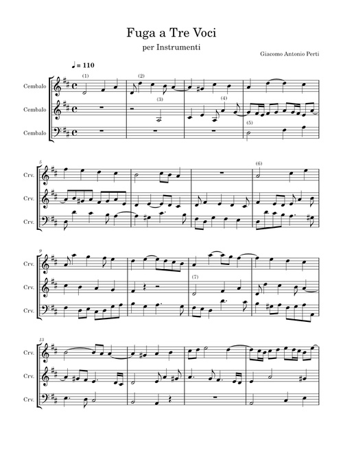 Fuga a Tre Voci  – Giacomo Antonio Perti