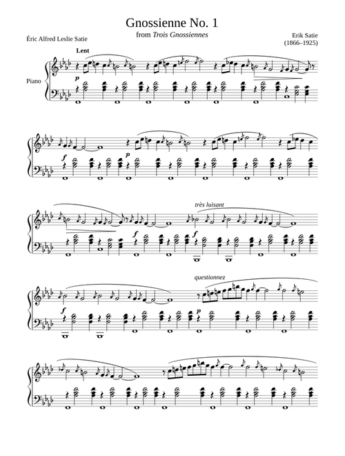 Gnossienne No. 1