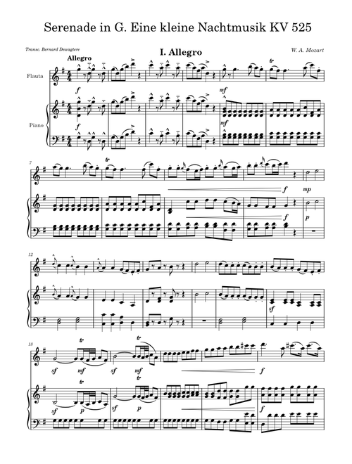 Serenade in G. Eine kleine Nachtmusik KV 525 (full) - Mozart