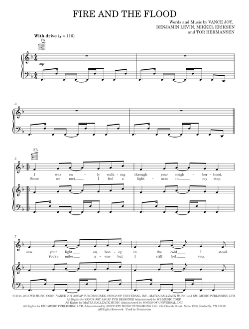 Fire And The Flood - Vance Joy
