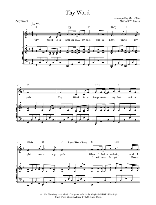 Thy Word – Amy Grant and Michael W. Smith
