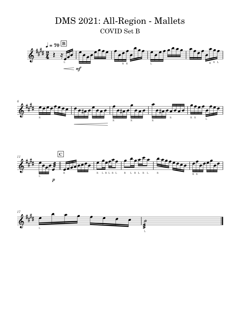 DMS 2021 All Region Mallets Sheet Music For Marimba Solo dms-2021-all-region-mallets-sheet-music-for-marimba-solo