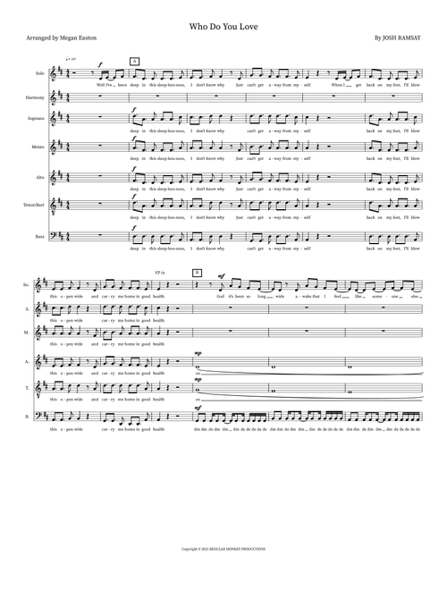 Who Do You Love (Arr. Megan Easton) - Marianas Trench (Choral)