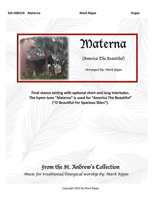 Materna (America The Beautiful) (Arr. Mark Rippe) - Samuel Augustus Ward (1848-1903) (Organ)