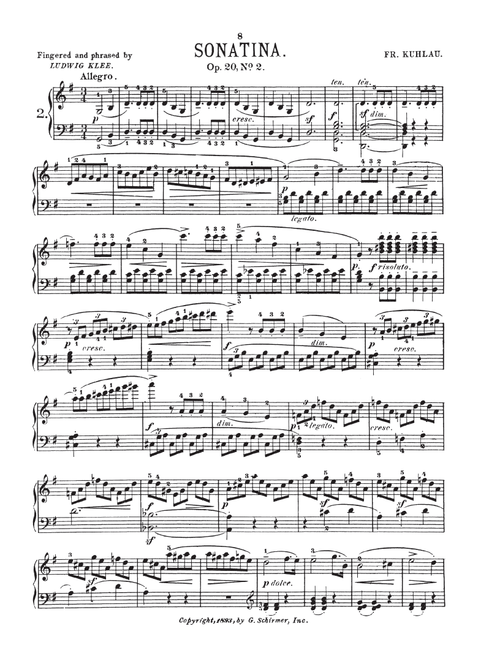 Sonatina In G Major, Op. 20, No. 2 - Friedrich Kuhlau (Piano Solo)