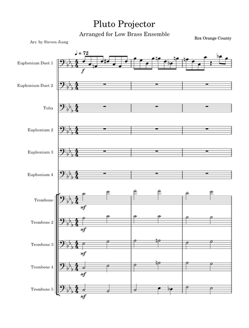 Pluto projector (Low Brass Ensemble) – Rex Orange County