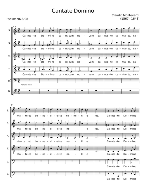 Cantate Domino - Claudio Monteverdi