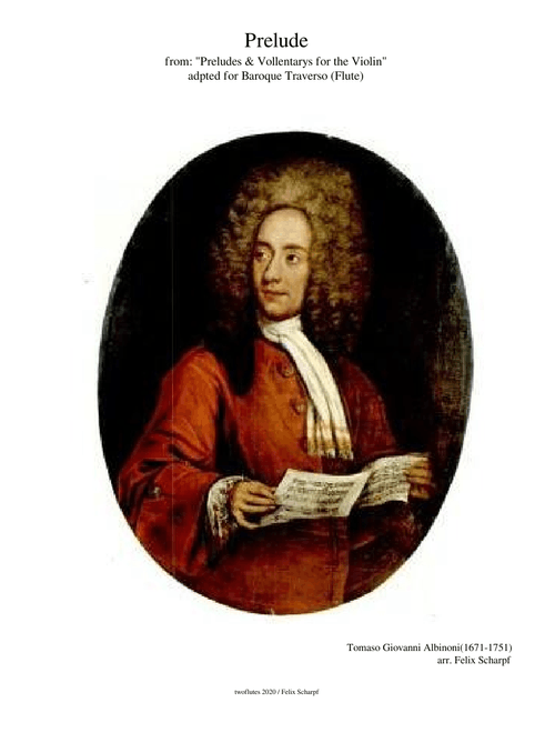 Albinoni, Tomaso Giovanni - Prélude for Flute Solo