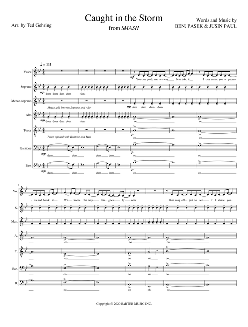 Caught In The Storm (Arr. Ted Gehring) - Benj Pasek, Justin Paul (Small Ensemble)