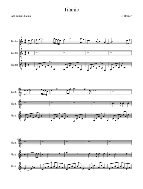 Titanic tres guitarras