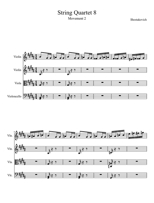 String Quartet #8 Movement 2