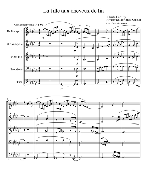 La fille aux cheveux de lin - Claude Debussy