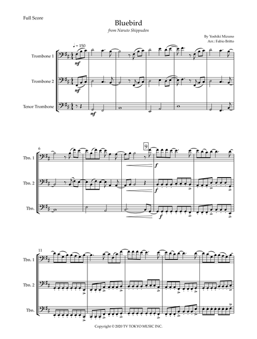 Ikimono Gakari's Blue Bird (Arr. Fabio Britto) - Yoshiki Mizuno (Brass Ensemble)
