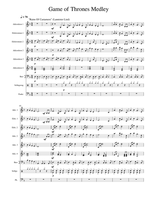 Game Of Thrones Medley // Akkordeon Orchester