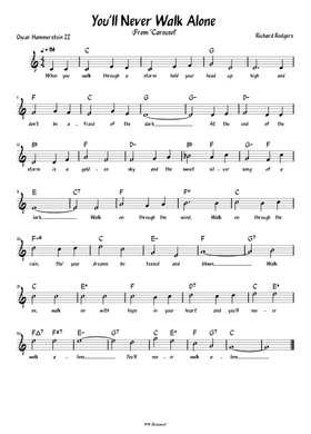 Free You Ll Never Walk Alone By Richard Rodgers Sheet Music Download Pdf Or Print On Musescore Com