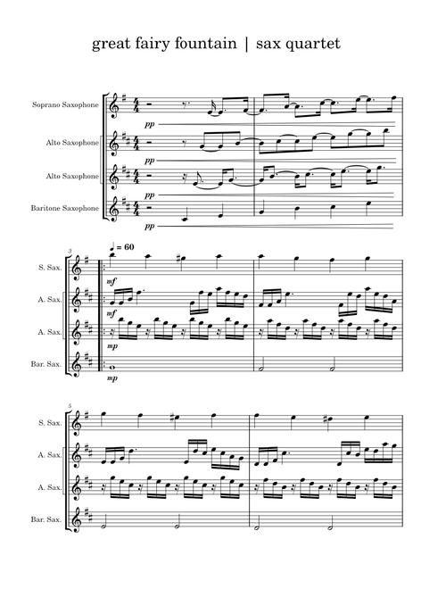 Great Fairy Fountain – Koji Kondo | sax quartet