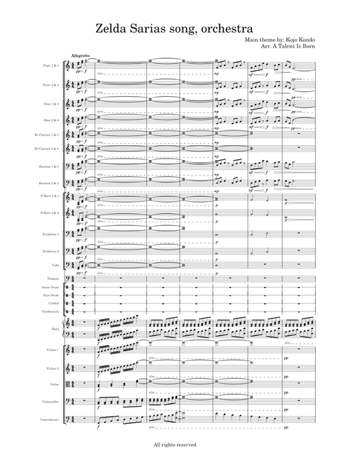 Zelda Sarias Song, ( Original Orchestra Edition)