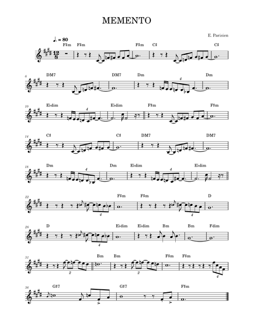 MEMENTO for Flute
