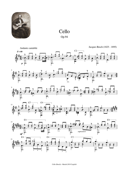 Cello Op.94 - Jacques Bosch (1825 - 1895)
