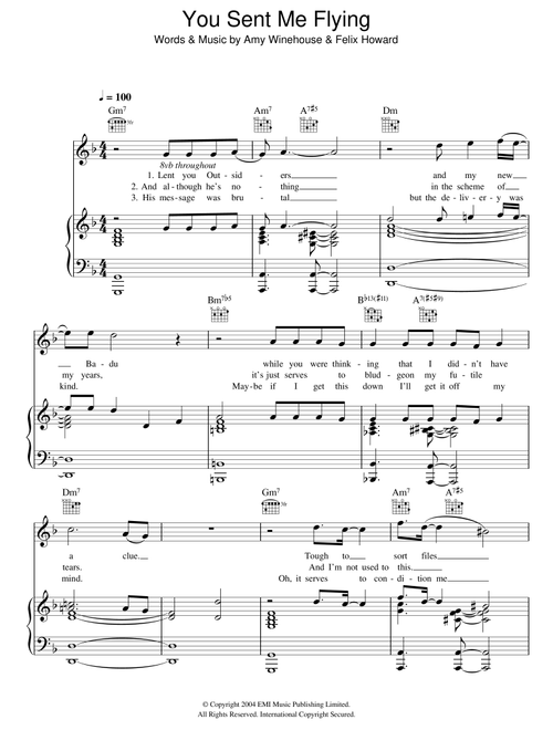 AMY WINEHOUSE sheet music by brunovcferrei1 | Play, print, and