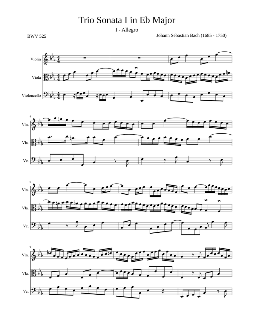 (未使用･未開封品)　Bach J: Triosonate fuer Floete Violine und Continuo G-dur 60wa65s 未使用・未開封品) Bach J: Triosonate fuer Floete Violine und