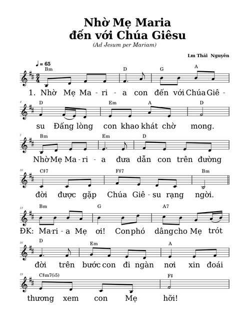 nhờ MẸ MARIA đến với CHÚA GIÊSU