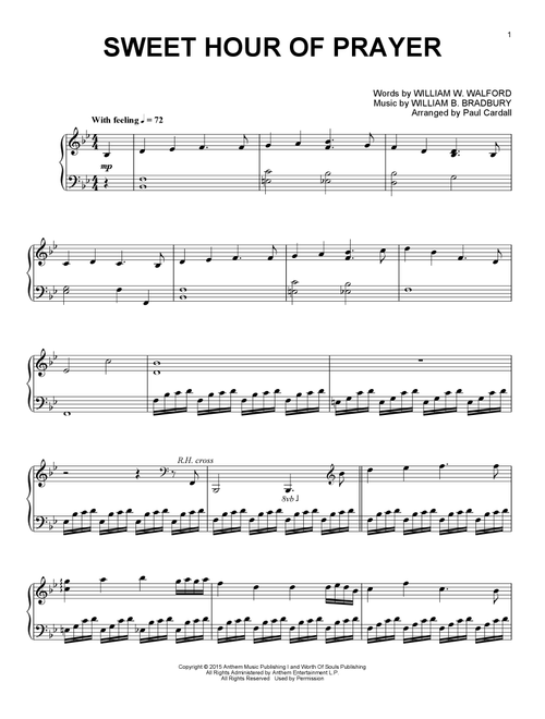 Sweet Hour Of Prayer (Arr. Paul Cardall) (Piano Solo)