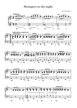 Strangers in The Night-Bert Kaempfert Sheet Music for Piano (Solo