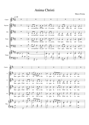 Anima Christi – Marco Frisina ALMA DE CRISTO VOZES Sheet Music for