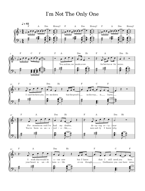 I'm Not The Only One - Sam Smith