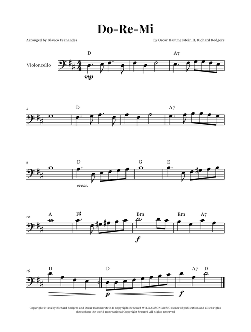 Do-Re-Mi (Arr. Glauco Fernandes) - Various Artists (Cello Solo)