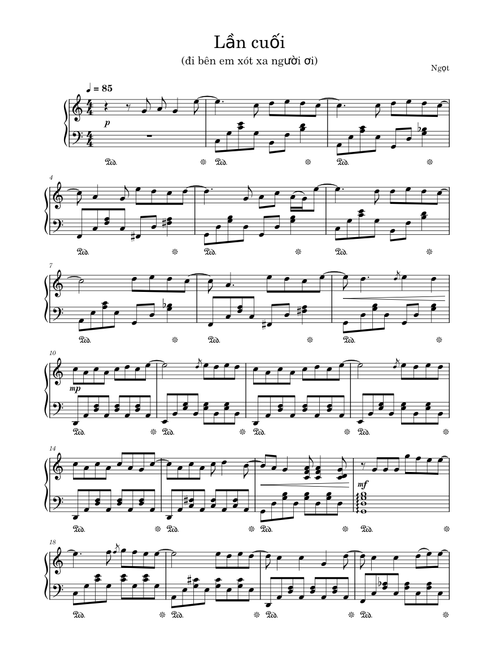 Lần cuối – Ngọt