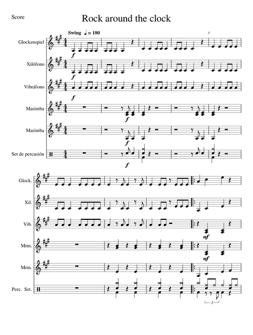 Rock around the clock (percussion ensemble)