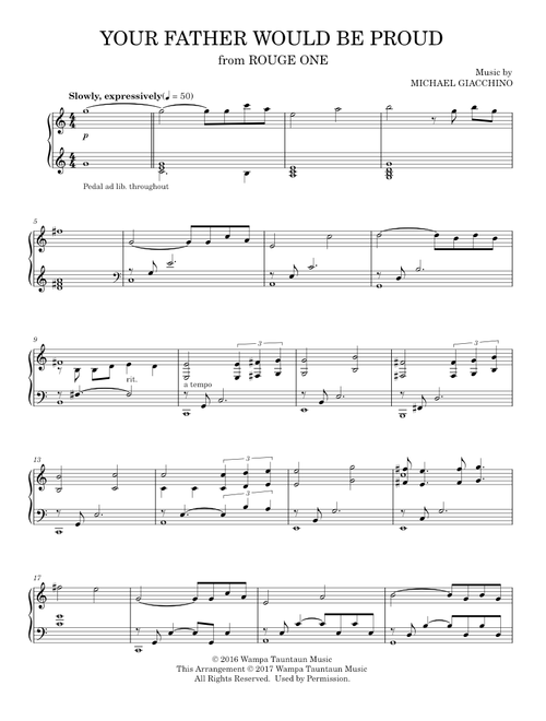Your Father Would Be Proud - Michael Giacchino (Piano Solo)