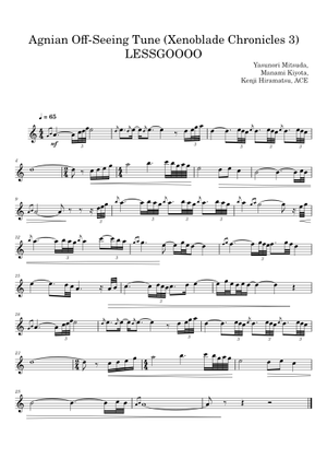 Agnian Off-Seeing Tune (Xenoblade Chronicles 3 OST) Sheet Music