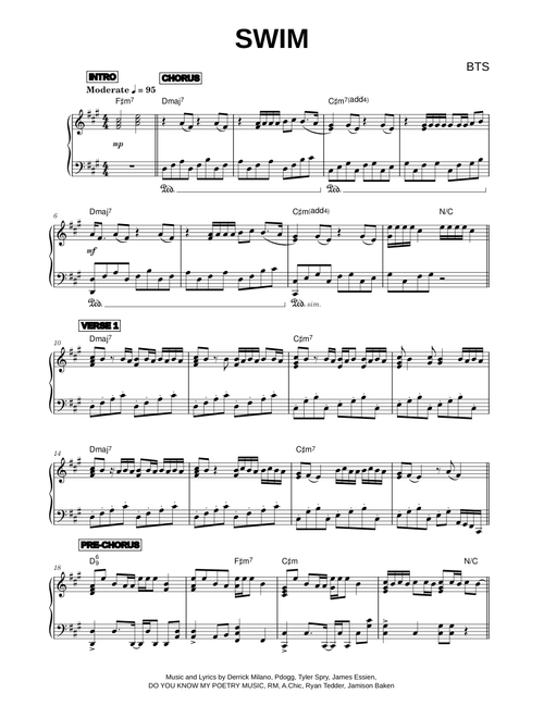 SWIM - BTS (Piano)