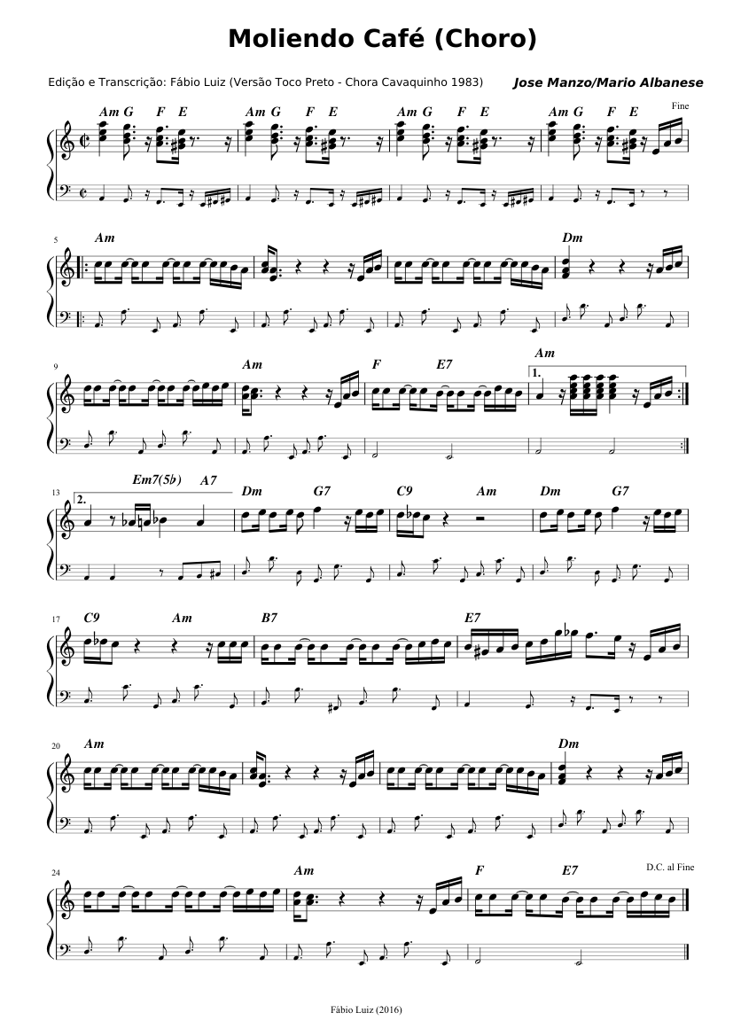 Teoría establecida santo Contribuyente Moliendo Café (Choro) - Jose Manzo/Mario Albanese Sheet music for Accordion (Solo) | Musescore.com Teoría establecida santo Contribuyente Moliendo Café (Choro) - Jose Manzo/Mario Albanese Sheet music for Accordion (Solo) | Musescore.com