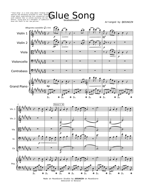 Glue Song – beabadoobee || For String Orchestra and Piano