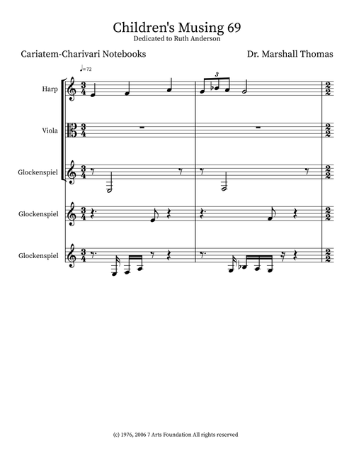 Children's Musing 69 - Celebrity Chamber Players (Small Ensemble)