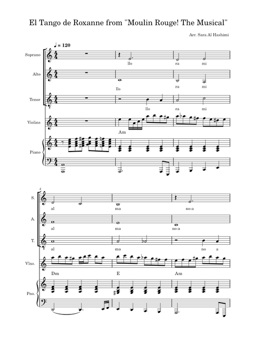 El Tango de Roxanne - Castellano
