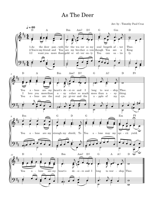 As The Deer (Hymnal Version)