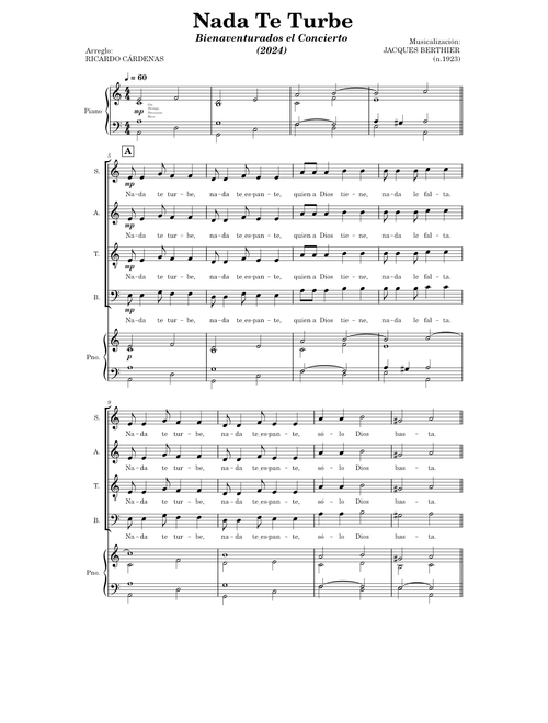 Nada Te Turbe - Jacques Berthier