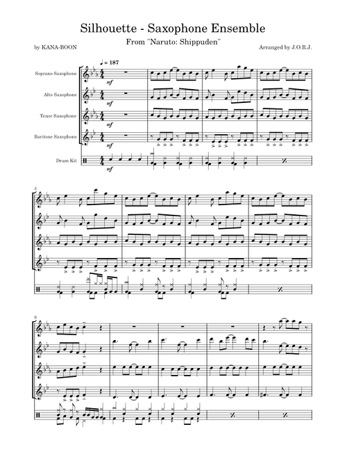 Silhouette -Saxophone Ensemble - J.O.R.J.