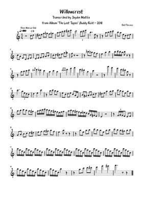 ビッグバンド楽譜「WILLOWCREST」BOB FLORENCE Willowcrest comp by Bob Florence arr by Bob Florence ビッグバンド