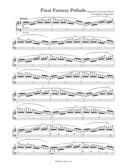 Final Fantasy Prélude for piano solo