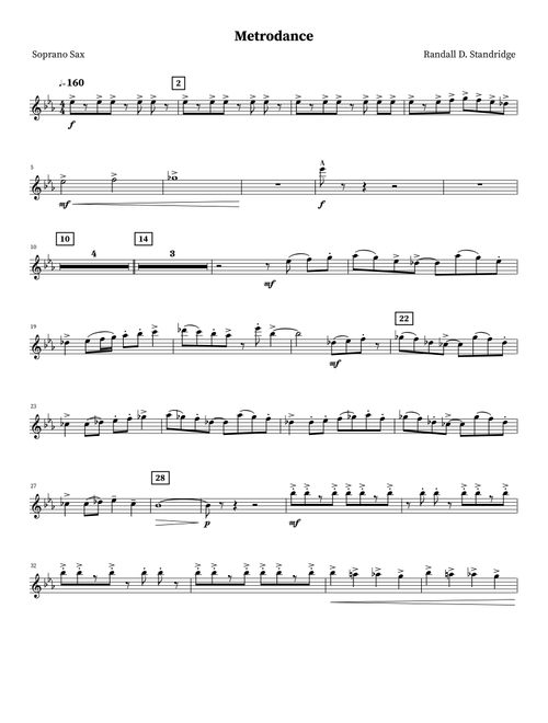 Metrodance (Arr. Randall D. Standridge) - Randall D Standridge (Soprano Sax Solo)