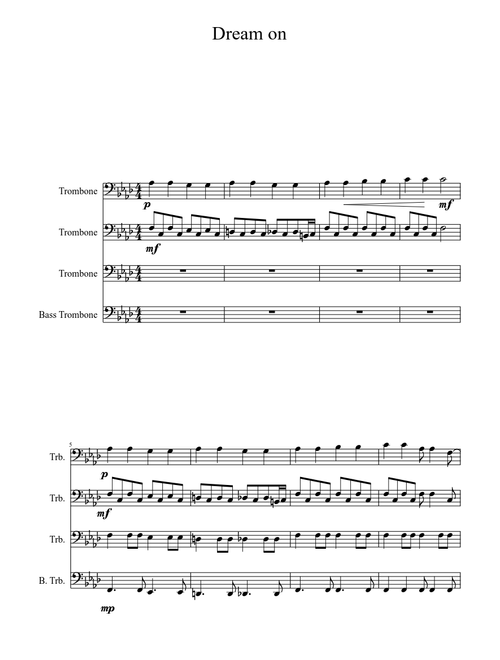Dream on-Trombone quartet